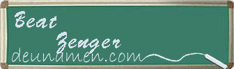 Beat Zenger Visitenkarte